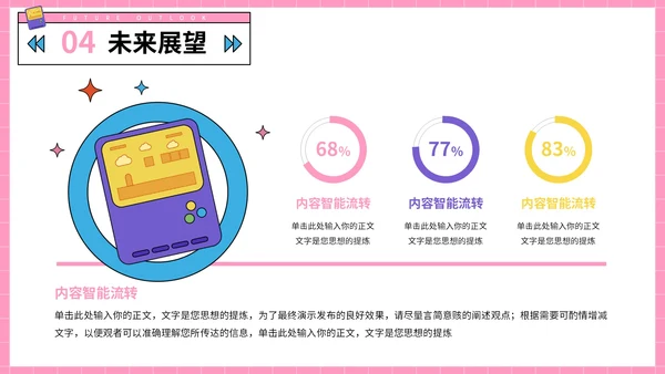 粉色复古风通用工作汇报PPT