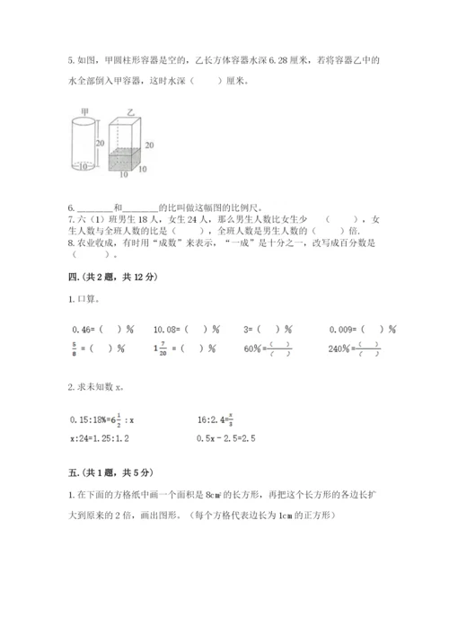 苏教版数学六年级下册试题期末模拟检测卷附答案（培优a卷）.docx