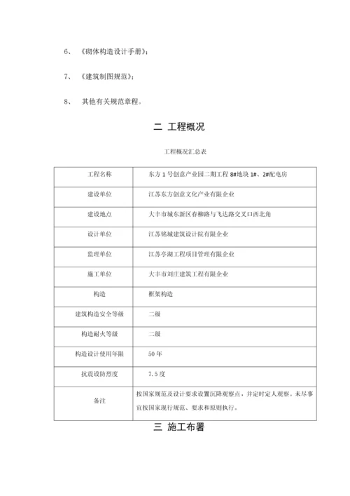配电房工程施工组织设计.docx