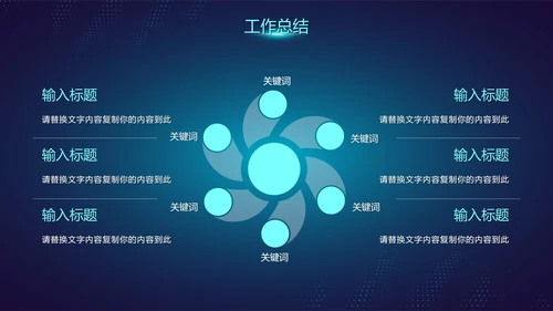 科技风渐变未来互联网年终工作总结PPT模板