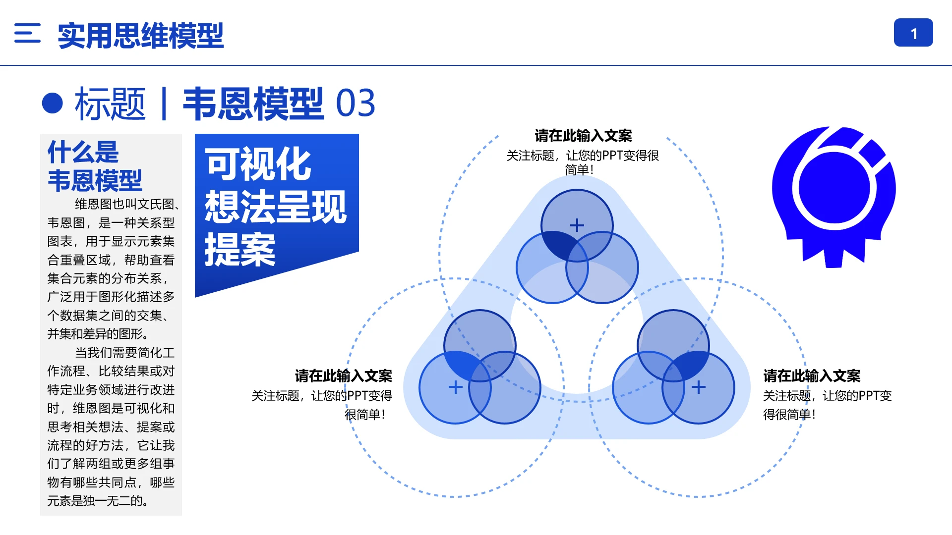 韦恩图工作集合交集模型