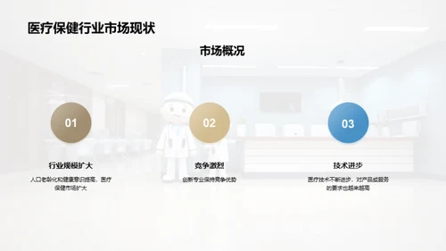 3D风生物医疗商务培训PPT模板