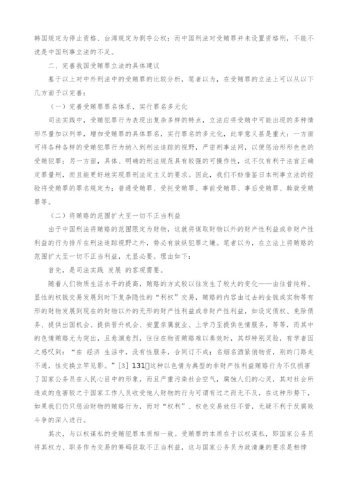 浅谈受贿罪立法之比较与完善.docx