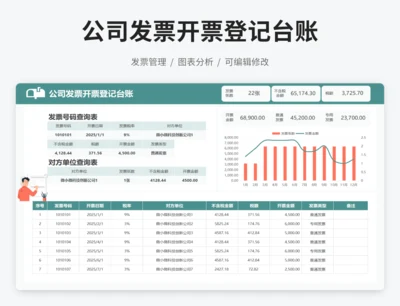 公司发票开票登记台账