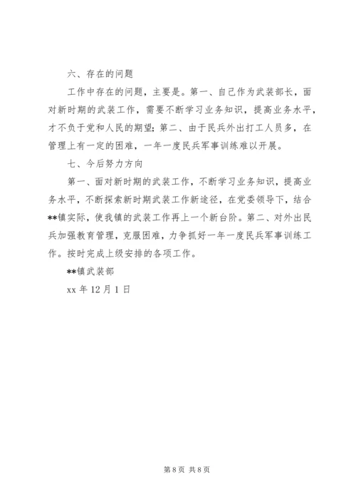 乡镇武装部某年工作总结.docx