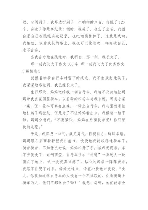 那一刻我长大了作文500字_那一刻我长大了优秀作文.docx