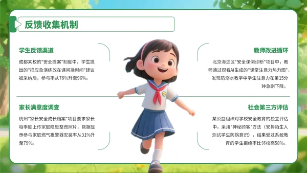 绿色卡通风学生安全教育宣传教育PPT