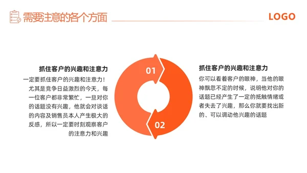 橙色简约渠道销售技巧培训PPT模板宣传PPT动态PPT