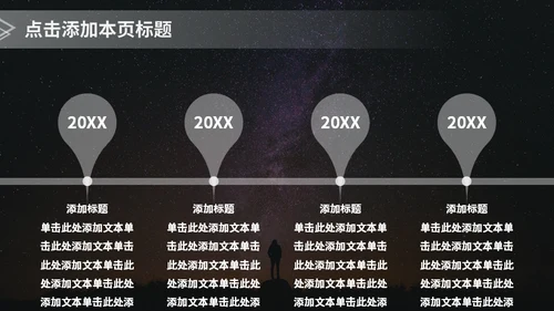 星空主题商务汇报通用PPT模板
