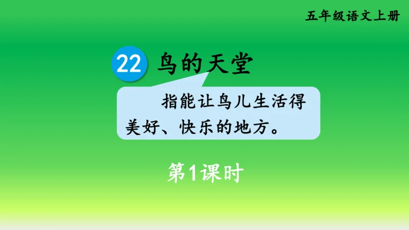 22 鸟的天堂 课件（2课时）