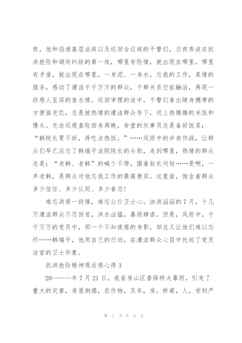 抗洪抢险精神观后感心得5篇.docx