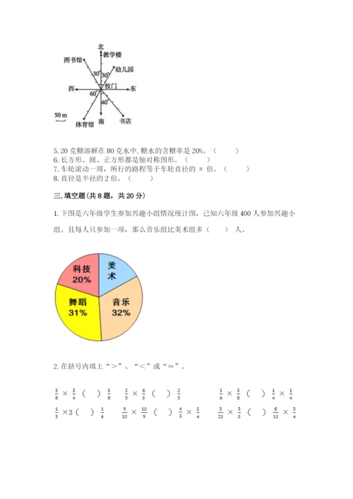 小学数学六年级上册期末卷含答案【培优b卷】.docx