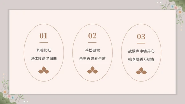 小清新花卉教师退休欢送会PPT课件教师培训