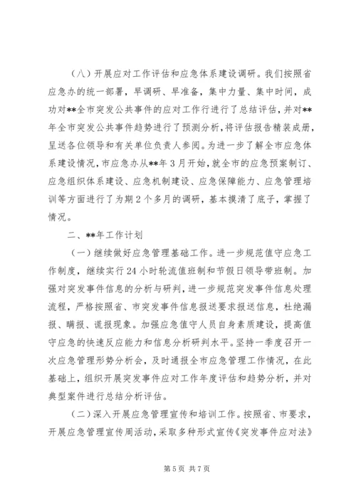 应急管理办公室工作总结及工作计划_1.docx