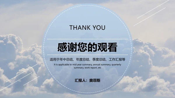 天空总结ppt模板