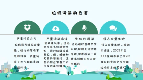 垃圾分类主题班会通用PPT模板
