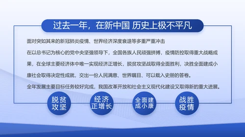 蓝色大气基层党建述职报告动态PPT