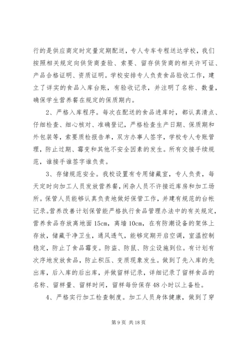 营养改善计划自查报告.docx