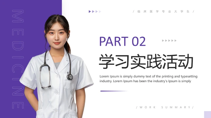 临床医学专业大学生职业生涯规划发展展示PPT模版