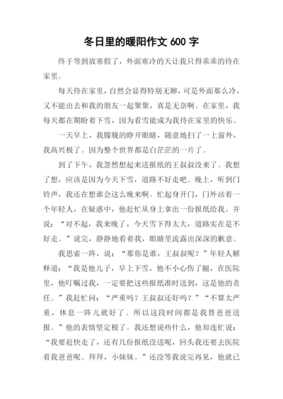 冬日里的暖阳作文600字-3.docx