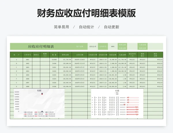 财务应收应付明细表模版