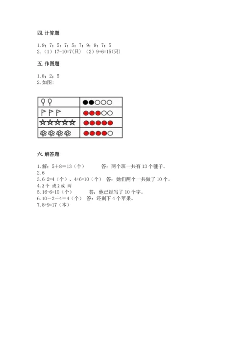 人教版一年级上册数学期末测试卷含完整答案【全优】.docx