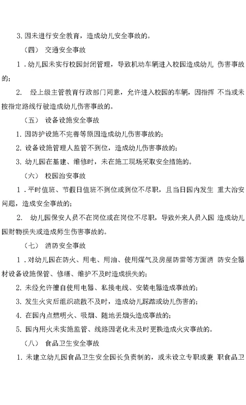 幼儿园2022年校园安全管理责任追究办法