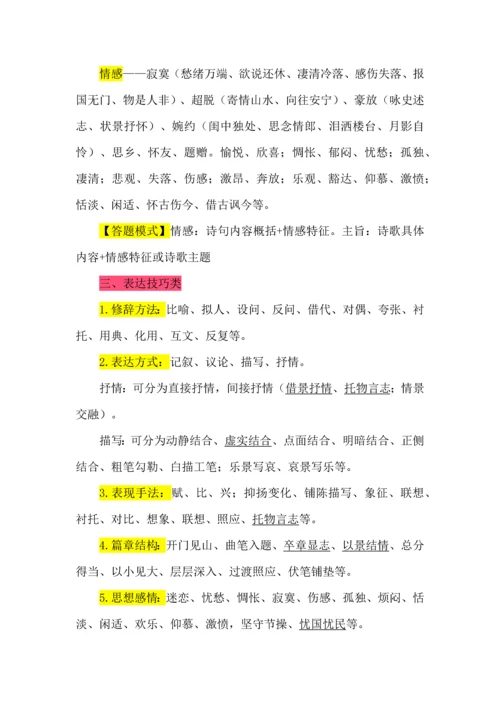 中考语文古诗词鉴赏题答题技巧.docx