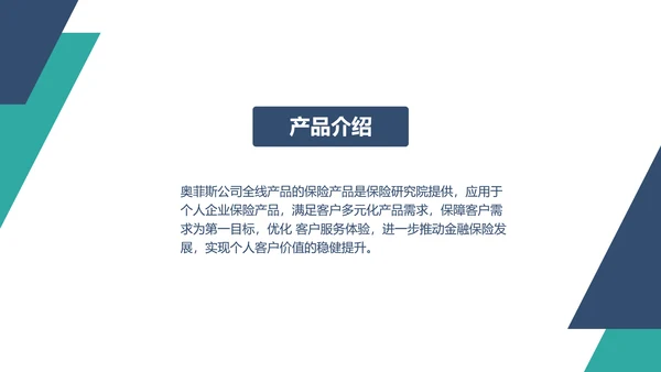 简约风蓝白色保险产品介绍PPT