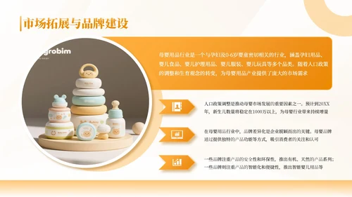 橙色母婴用品产品介绍通用PPT模板