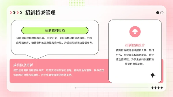 粉绿色弥散风学生会招新指南活动策划PPT模板