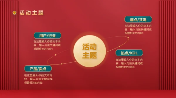 红色新潮中式风格中秋节活动策划模板