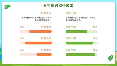 卡通手绘乡村振兴乡村建设PPT模板