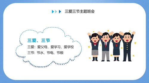三爱三节主题教育班会PPT