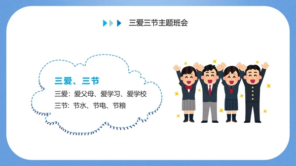 三爱三节主题教育班会PPT