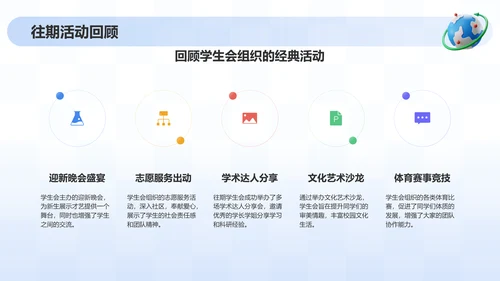 蓝色3D风学生会招新PPT模板