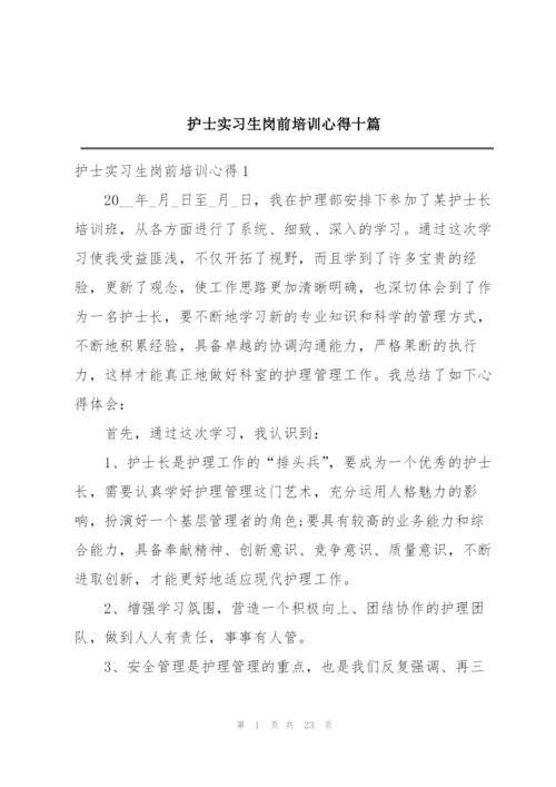 护士实习生岗前培训心得十篇.docx