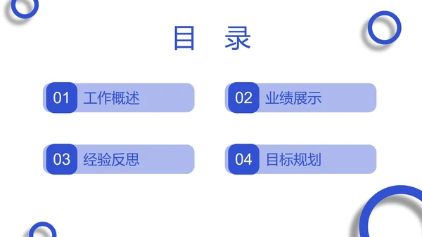 总结目录25页合集PPT模板