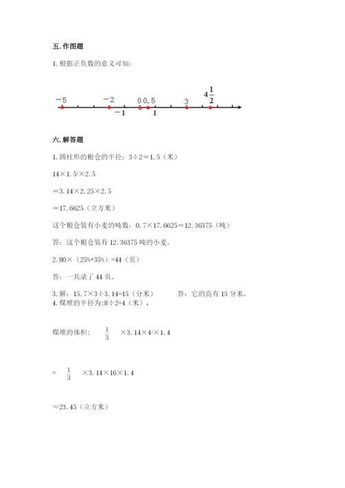 人教版六年级下册数学期末测试卷含答案（轻巧夺冠）.docx