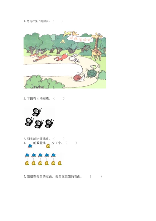 一年级上册数学期中测试卷精品（典优）.docx