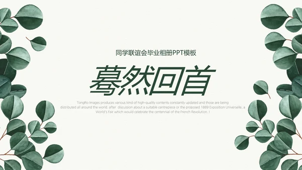 致青春毕业纪念册动态PPT模板