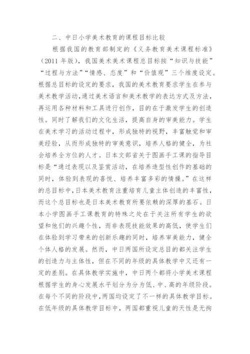 中日小学美术教育比较分析论文.docx
