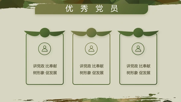 迷彩风八一军事部队年终述职报告动态PPT模板