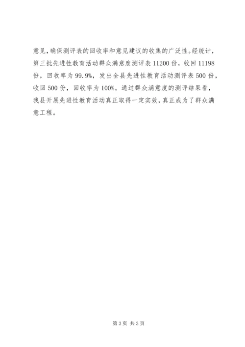 县群众满意度测评工作汇报材料.docx