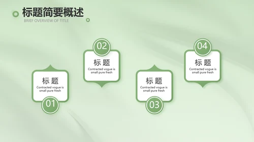 牛油果绿风格主题商务动态PPT