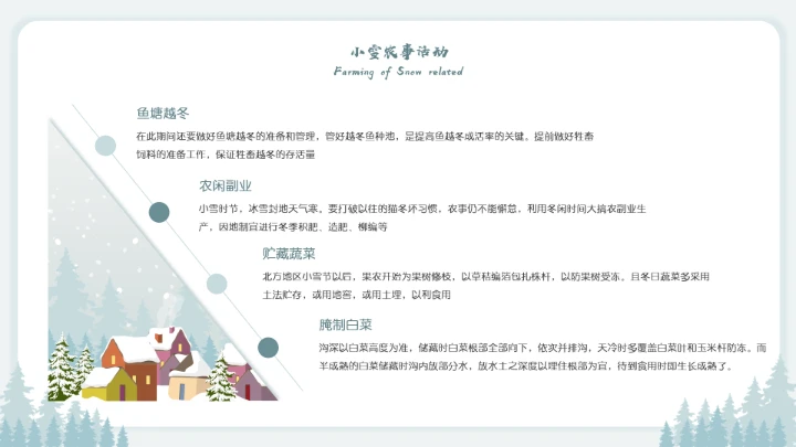 二十四节气小雪节日介绍模板