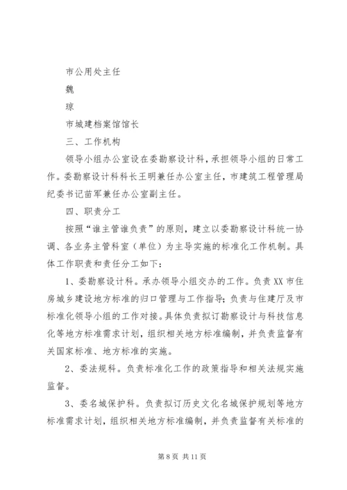 荆州住房城乡建设标准化工作实施方案.docx