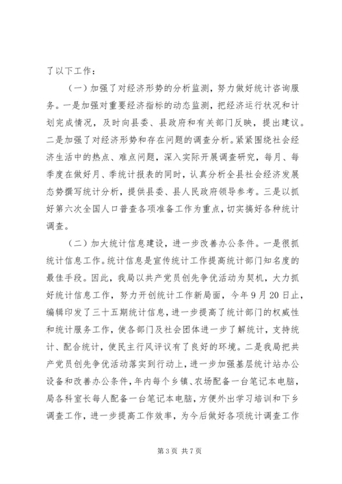 县统计局行风评议工作自检自查报告 (2).docx