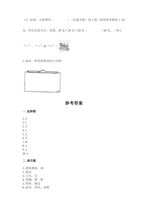 教科版一年级下册科学期末测试卷及参考答案（综合卷）.docx