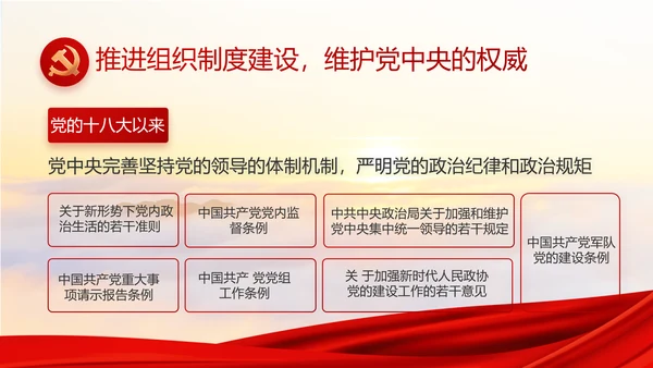 红色大气党建廉政述职报告动态PPT